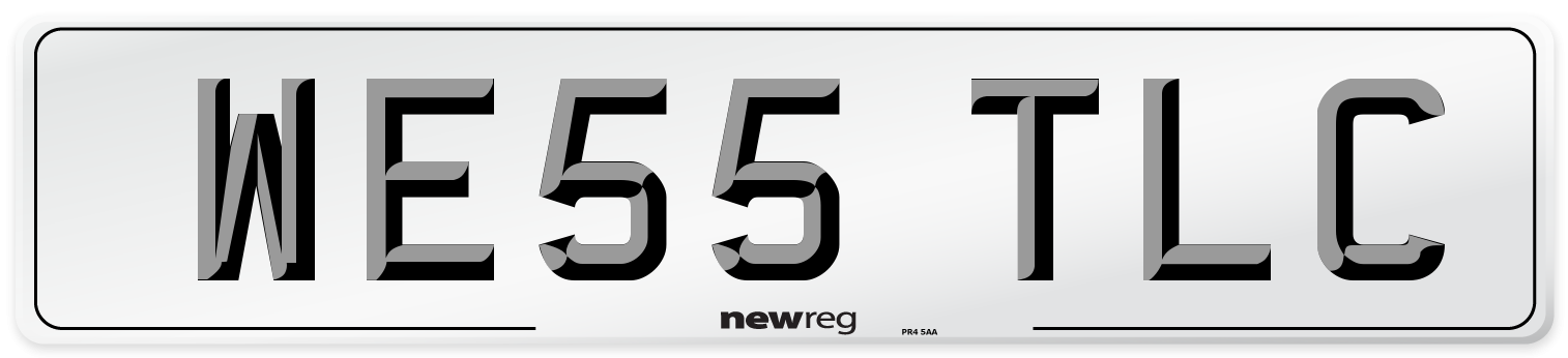 WE55 TLC Number Plate from New Reg